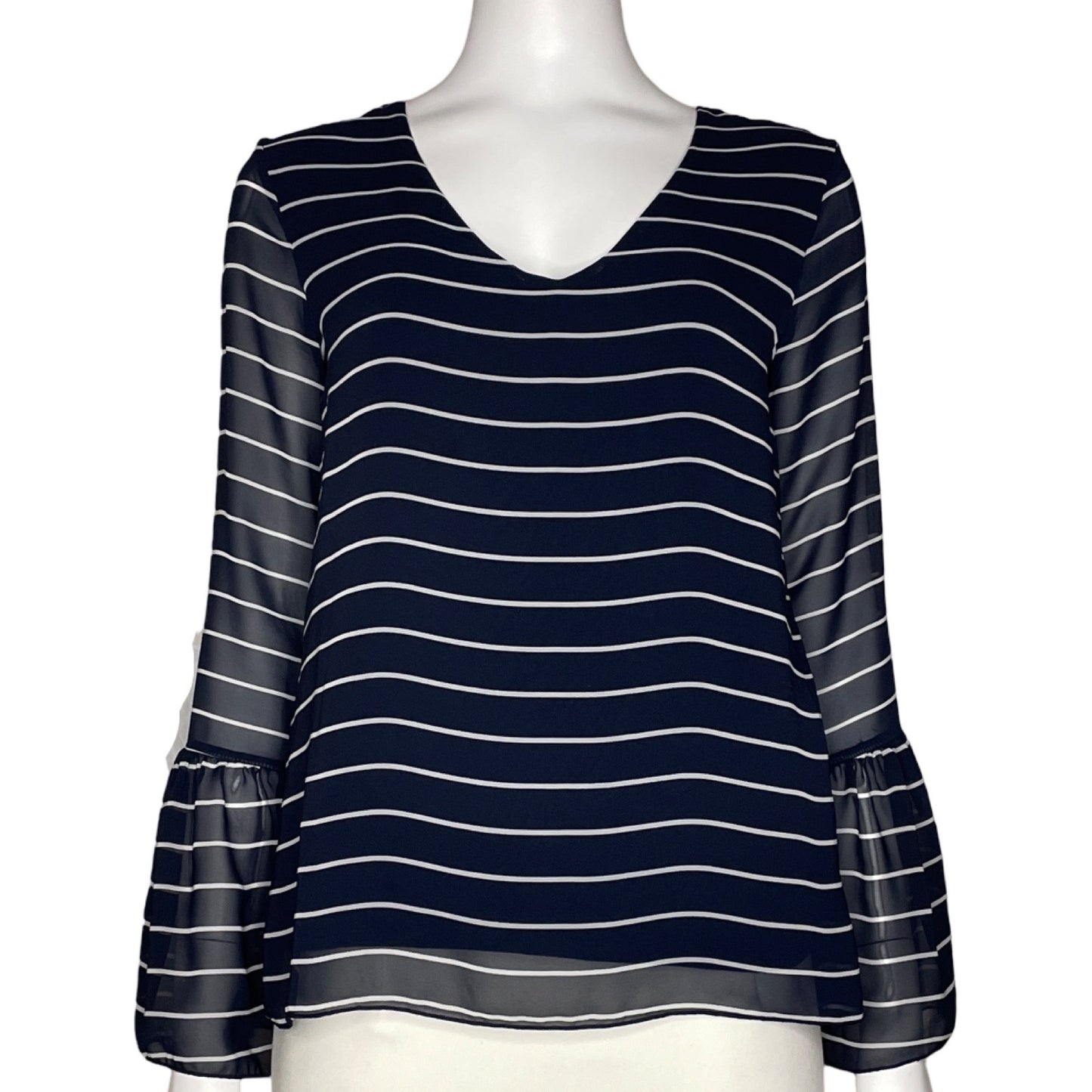 Blusa Banana Republic Lineas Azul-Talla XS