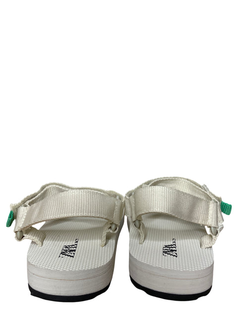 Calzado Zara Sandalia Tiras Adesivo Blanco-Talla 34