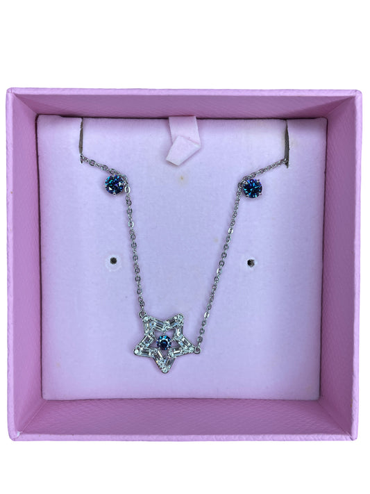 Set Swarovski Stella Necklace Plateado-Talla U