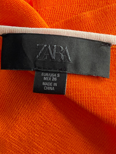 Tank Top Zara Naranja-Talla S