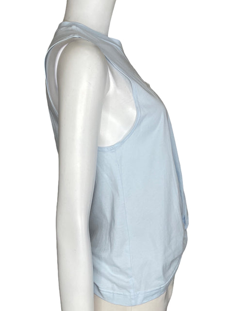 Top Adidas Sin Mangas Anudada Azul-Talla S