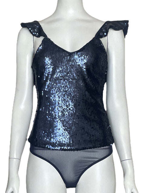 Body Studio F Lentejuelas Azul-Talla XS