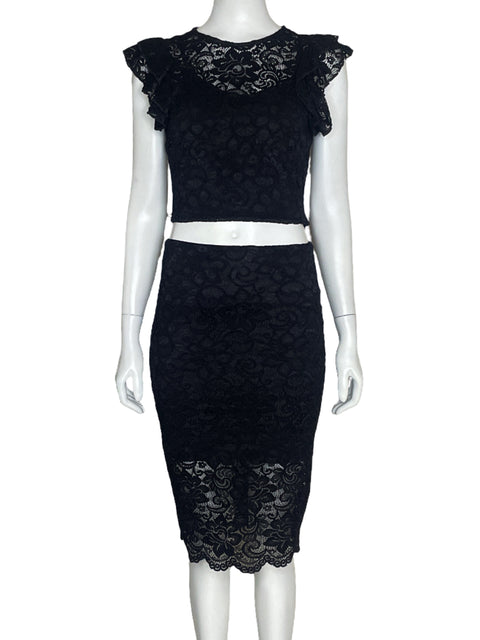 Set Studio F Encaje Negro-Talla S