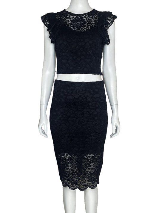 Set Studio F Encaje Negro-Talla S
