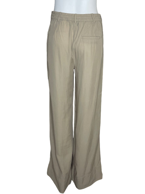 Pantalón Zara Fluido Recto Beige-Talla S