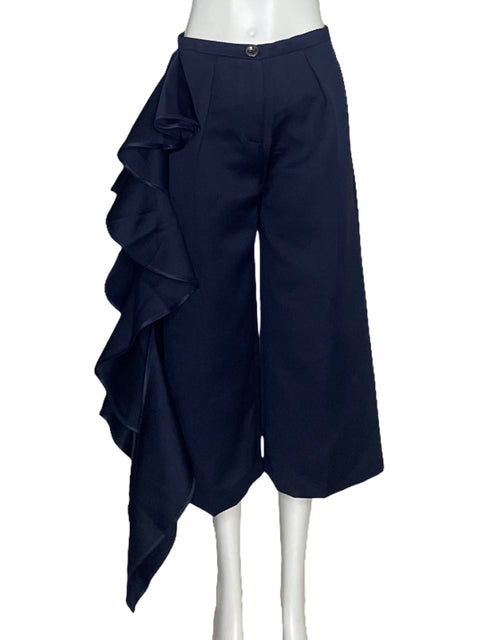 Pantalon Tesoro TPS Vuelos Satinado 
Azul-Talla M