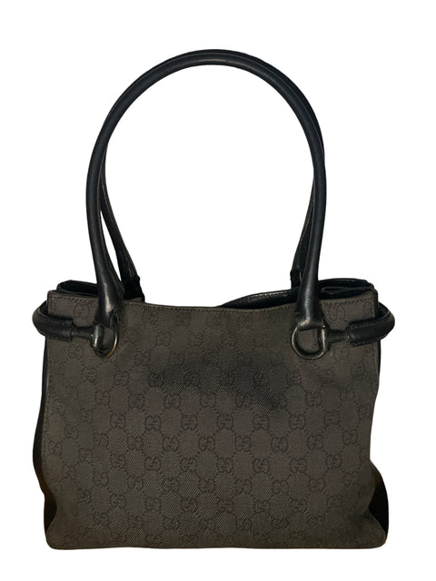 * Cartera Gucci Vintage GG Horsebit  Nrgro-Talla M