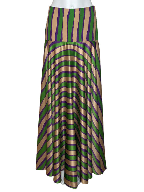 Falda Zuly Niño Rayas Tricolor Beige-Talla 8