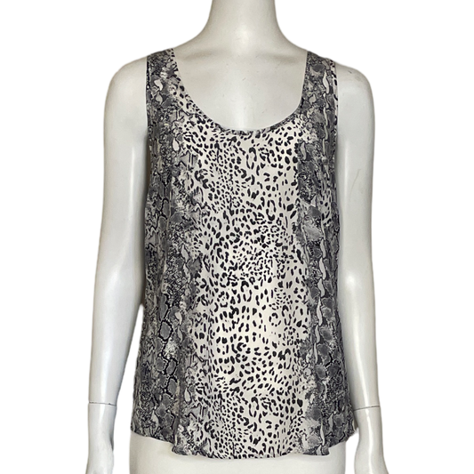 Blusa Joìe Sin Mangas Animal Print Gris-Talla M