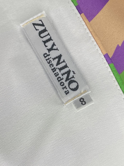 Falda Zuly Niño Rayas Tricolor Beige-Talla 8