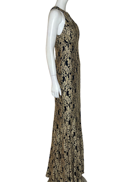 Vestido Night Way Corte Sirena Dorado-Talla S