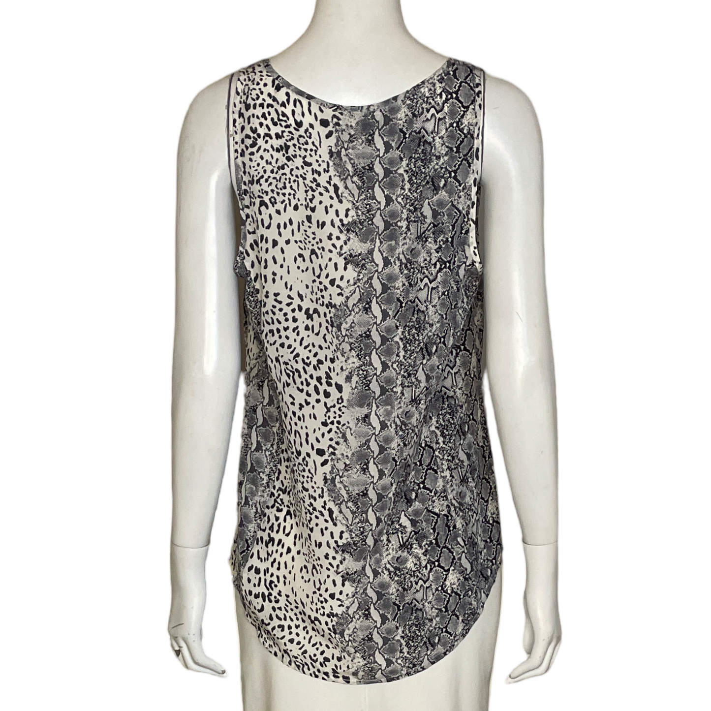 Blusa Joìe Sin Mangas Animal Print Gris-Talla M