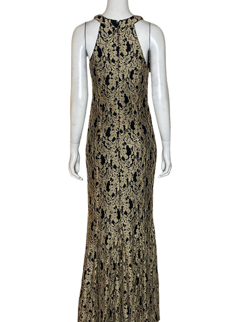 Vestido Night Way Corte Sirena Dorado-Talla S