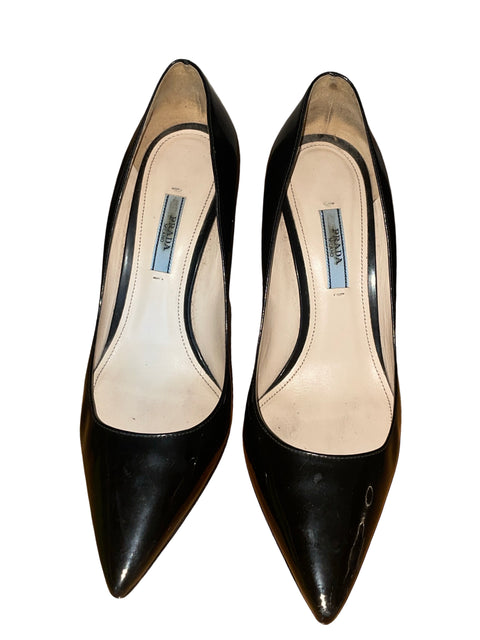 * Calzado Prada Stiletto Hells Charol Negro-Talla 38.5
