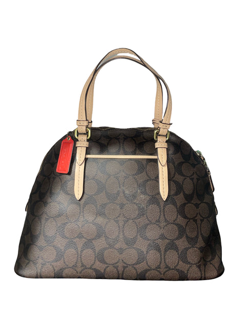 * Cartera Coach Signature Peyton Dome Satchel Marrón-Talla M