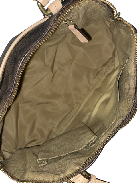 * Cartera Coach Signature Peyton Dome Satchel Marrón-Talla M