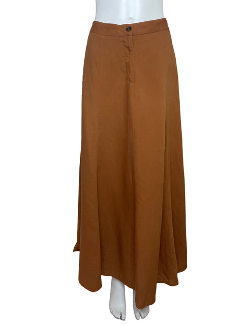 Falda Zara Maxi Bolsillo Marron-Talla L