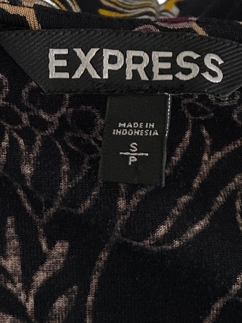 Vestido Express Maxi Estampado Negro-Talla S