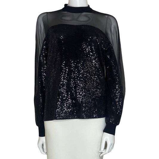 Blusa Nine West Lentejuela Negro-Talla S