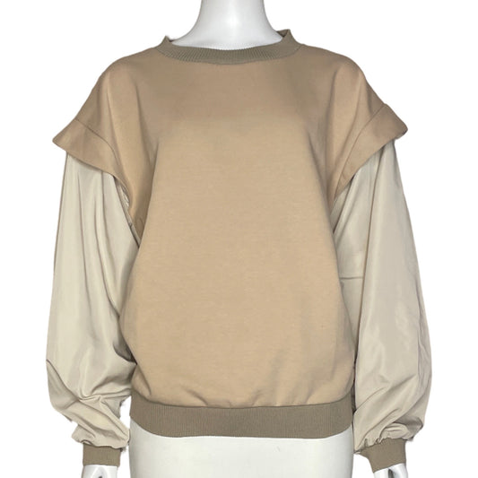 Sweater Sisley Cuello Redondo Mangas Largas Beige - Talla L