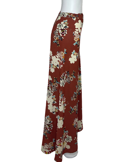 Falda Zara Pareo Estampado Marron-Talla M