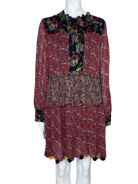 Vestido Zara Bohemio Estapamdo Rojo-Talla M
