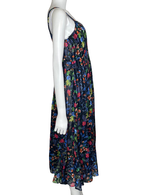 Vestido Per Una Tirantes Floral Azul-Talla U