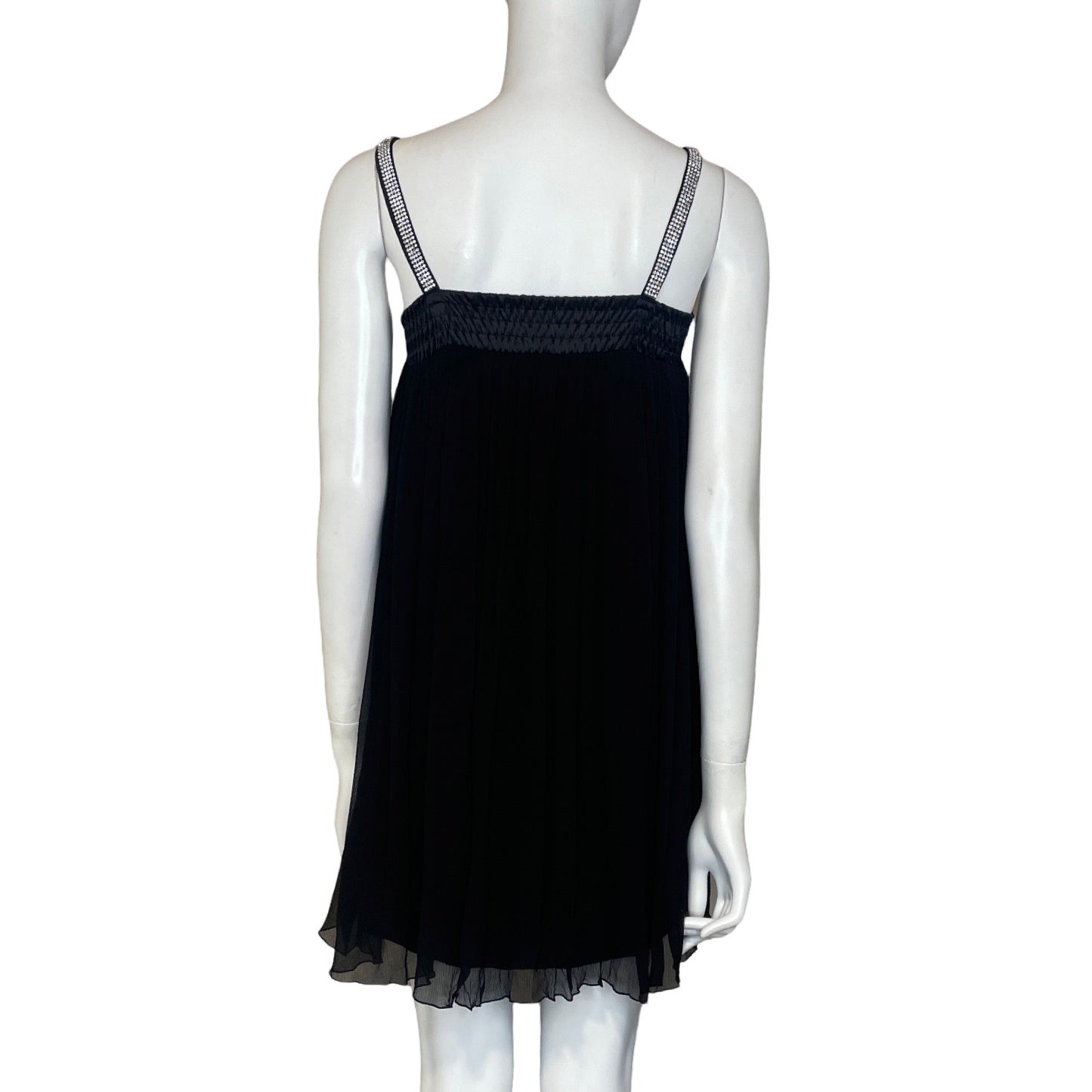 Blusa Queenie Tiras Pedreria Negro Talla 3