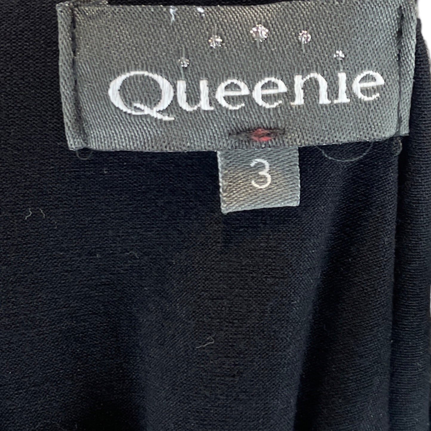 Blusa Queenie Tiras Pedreria Negro Talla 3