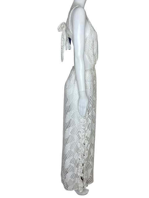 Vestido Moorea Perforado Blanco-Talla M