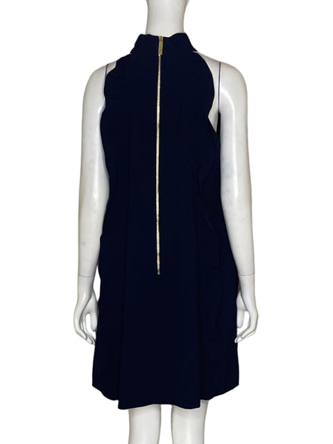 Vestido Ted Baker Drapeado Azul-Talla S