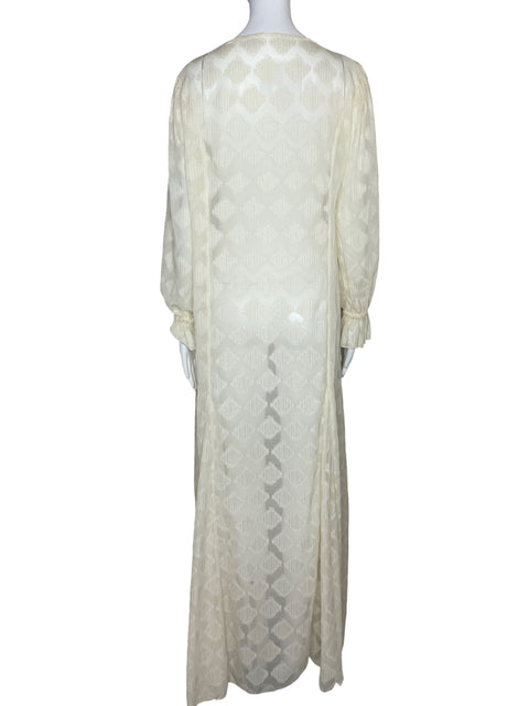 Vestido Tesoro TPS Cuello V Rombo Beige-Talla M