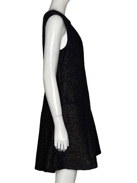 Vestido Eva Franco Corte A Dorado-Talla M