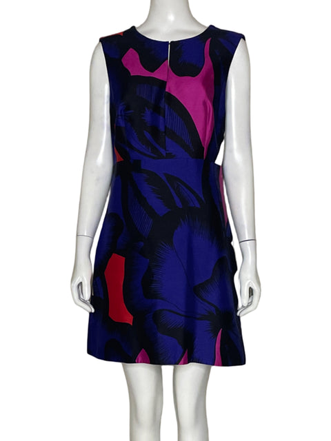 Vestido Diane Von Furstenberg Estampado Azul Talla M