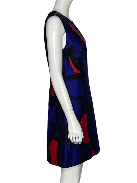 Vestido Diane Von Furstenberg Estampado Azul Talla M