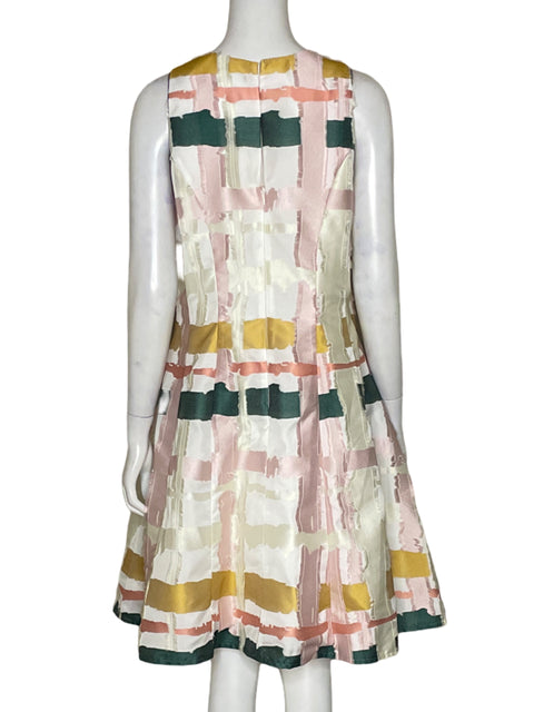 Vestido Maggy London Estampado Cuadros Rosado-Talla M