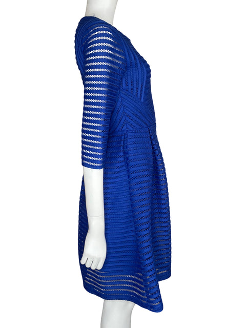 Vestido Tesoro TPS Encaje Midi Azul-Talla U