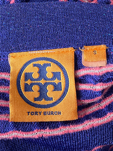 Cárdigan Tory Burch Cuadros Morado-Talla S