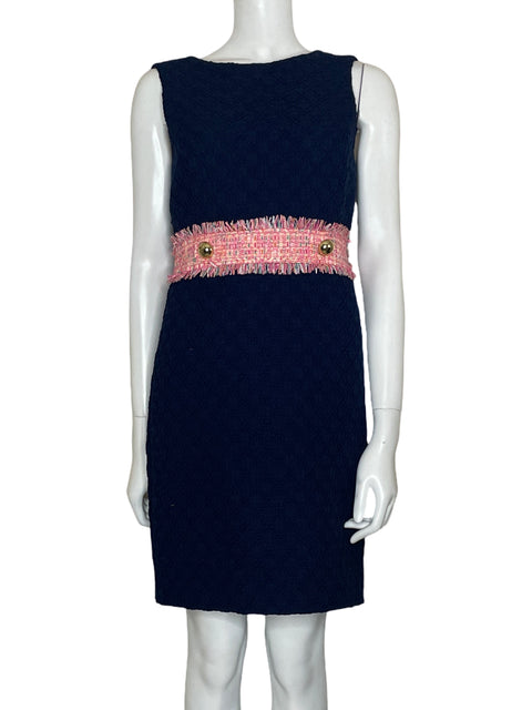 Vestido Sale to Sable Tweed Azul-Talla 6