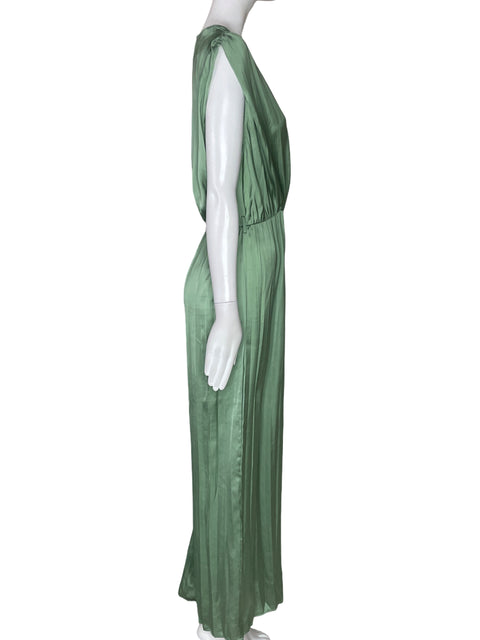 Mono Zara  Plisado Verde-Talla S