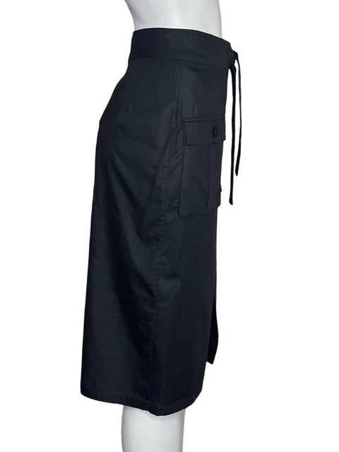 Falda Carlo Carrizosa Bolsillos Negro-Talla XS