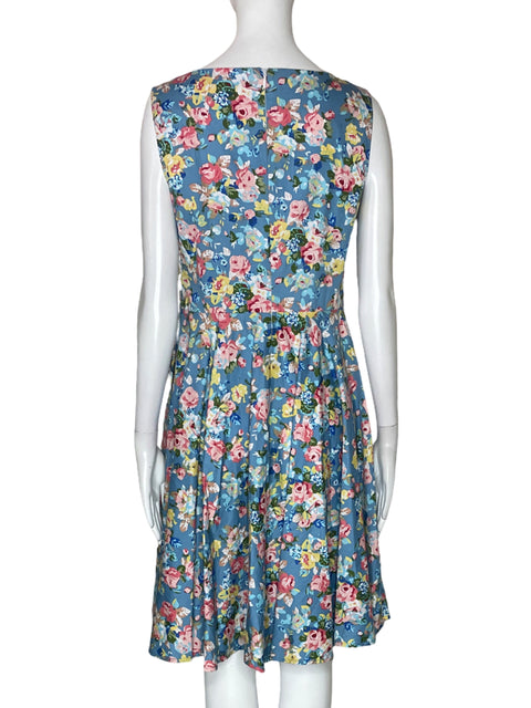 Vestido Grace Karin Estampado Flores Celeste-Talla M
