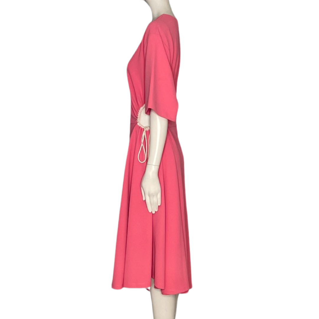 Vestido See By Chloe Fluido Cordon Blanco Rosado- Talla M