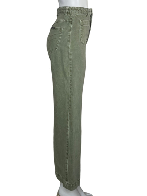 Pantalón Rolla's Wide Leg Verde-Talla 25