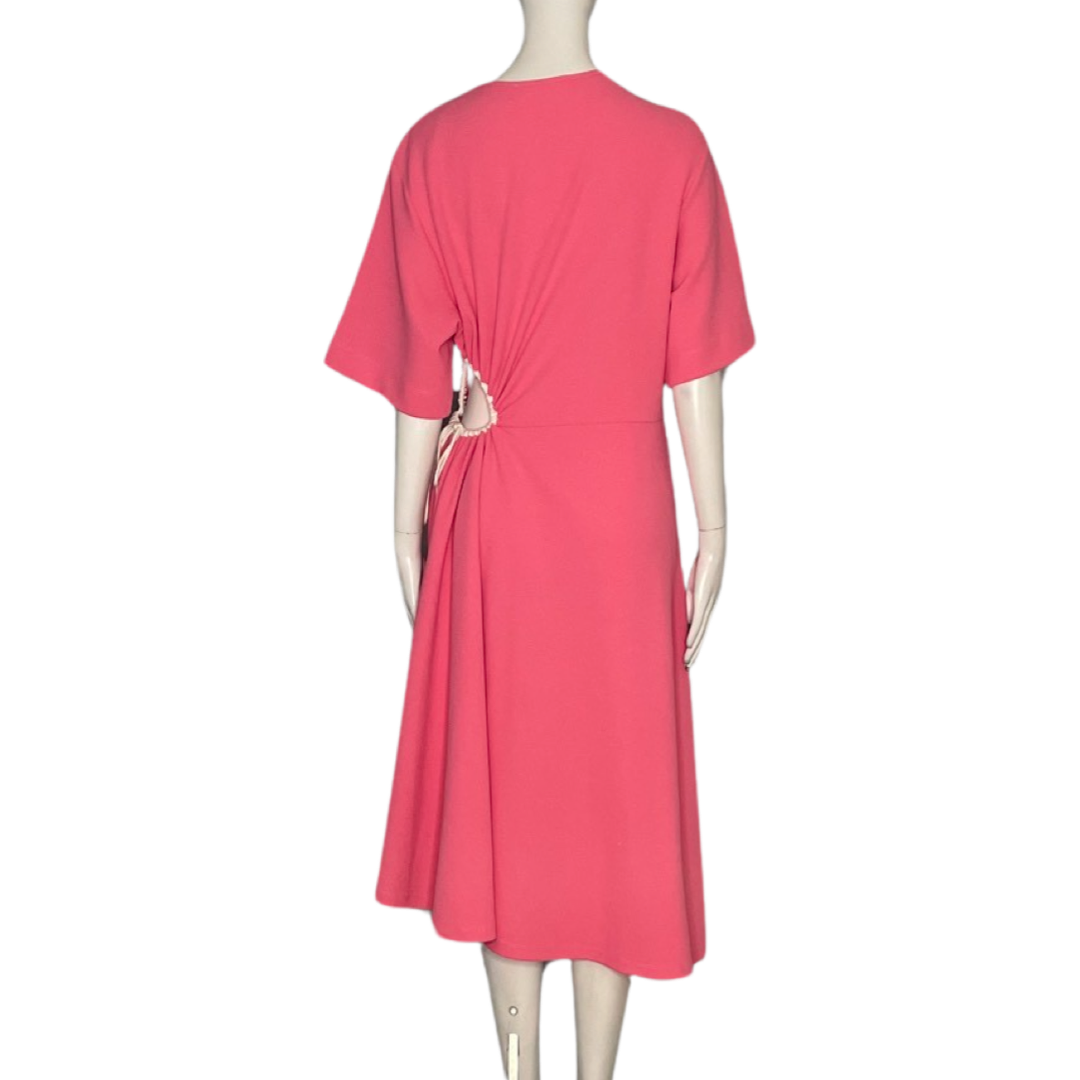 Vestido See By Chloe Fluido Cordon Blanco Rosado- Talla M