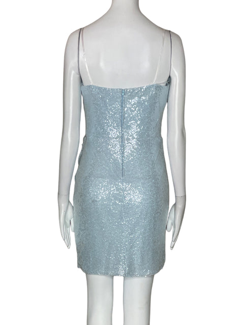 Vestido B.Darlin Mini Plumas Celeste-Talla S