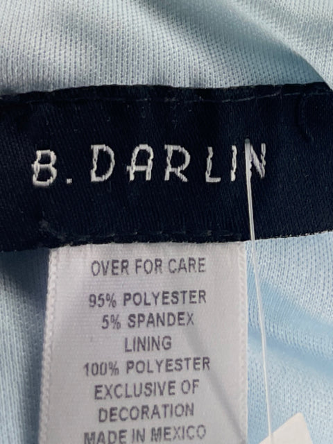 Vestido B.Darlin Mini Plumas Celeste-Talla S