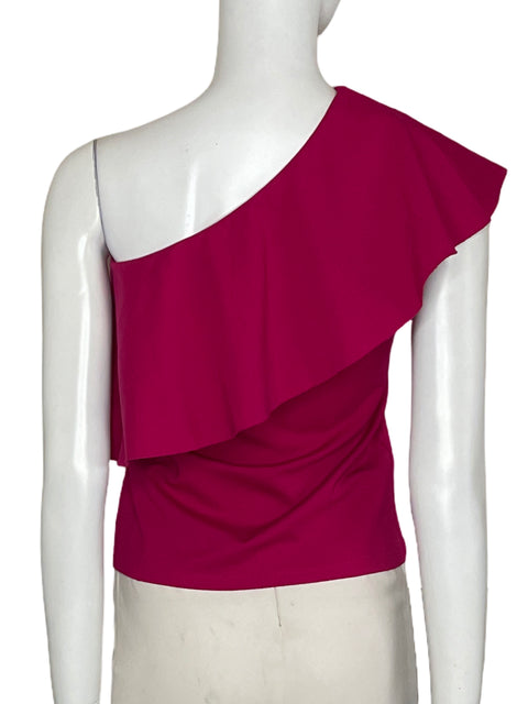 Blusa Adriana Fernandez Vuelos OneShoulder Fucsia-Talla S