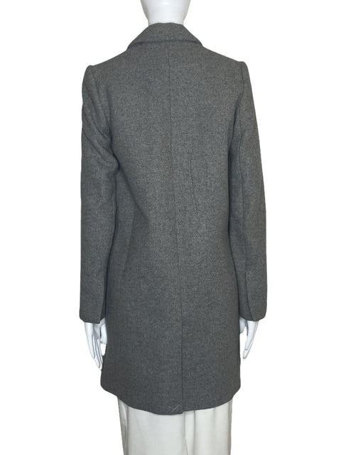 Chaqueta Zara Botones Bolsillo Gris-Talla S