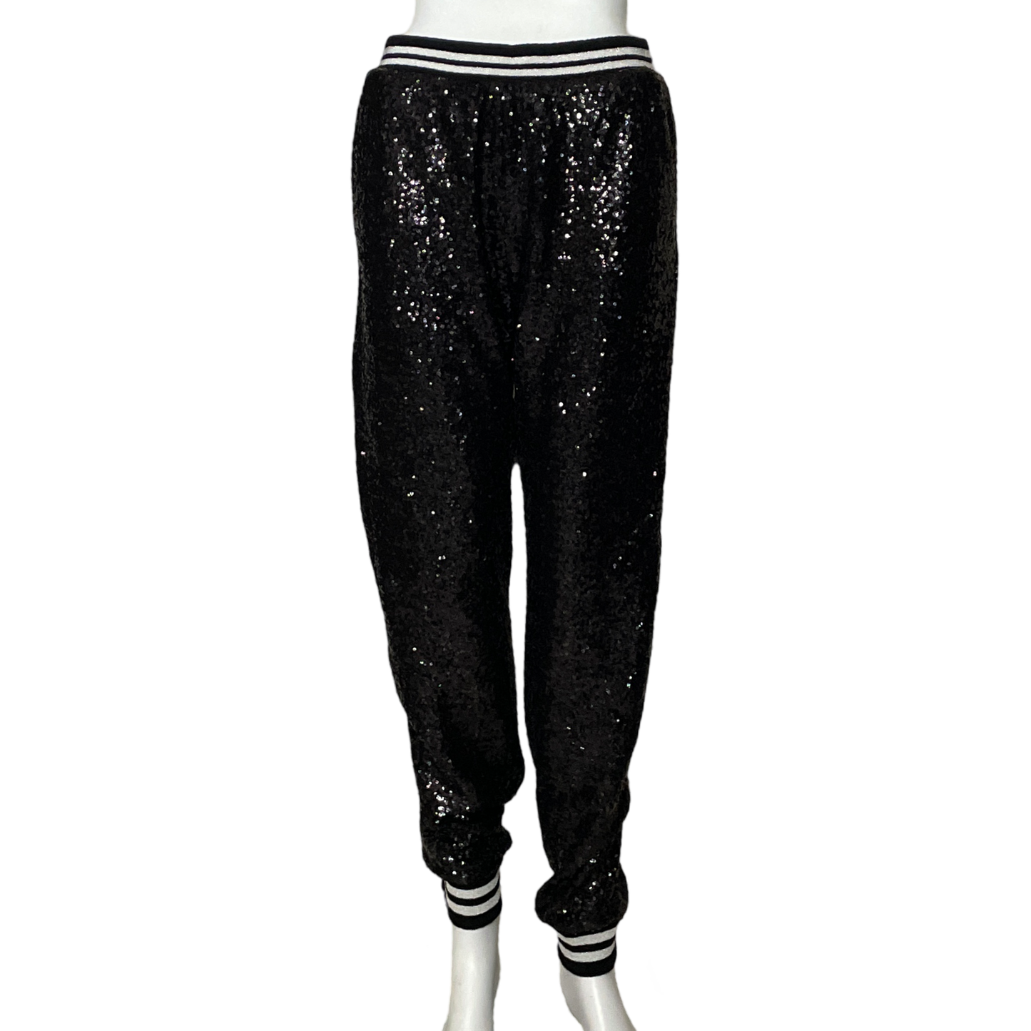 Pantalón Amissima Jogger Lentejualas Negro-Talla M